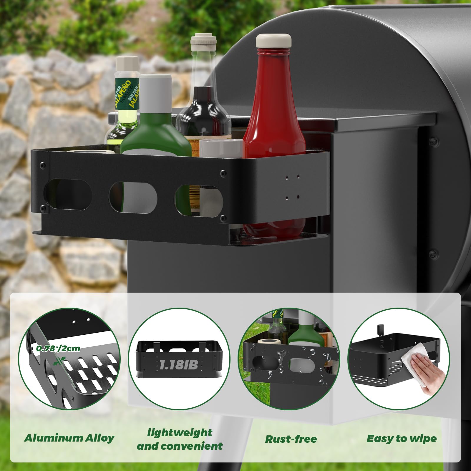 Contenedor de almacenamiento para parrillas ahumadoras Traeger, accesorios para Traeger Pro 575, Pro 780, Pro Series 22, Pro Series 34, Ironwood 650, Ironwood 885, Century 22 34, Z-parrillas 5