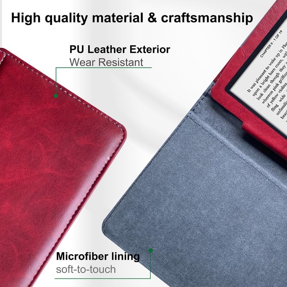 Compatible with Pocketbook 625 / Basic Touch 2 Tablet case, Full Coverage Ultra Slim Leather Cover Case with Folding Cover Rugged (Blue)