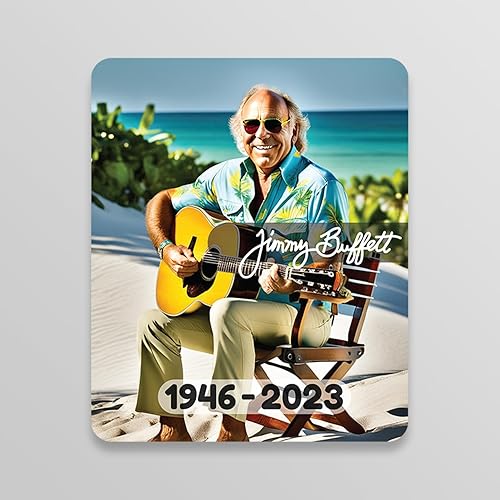 RIP Jimmy Buffett - Adhesivo adhesivo para automóviles, camiones, ventanas, parachoques, portátiles, tazas, paredes, 5.5 x 4.5 pulgadas