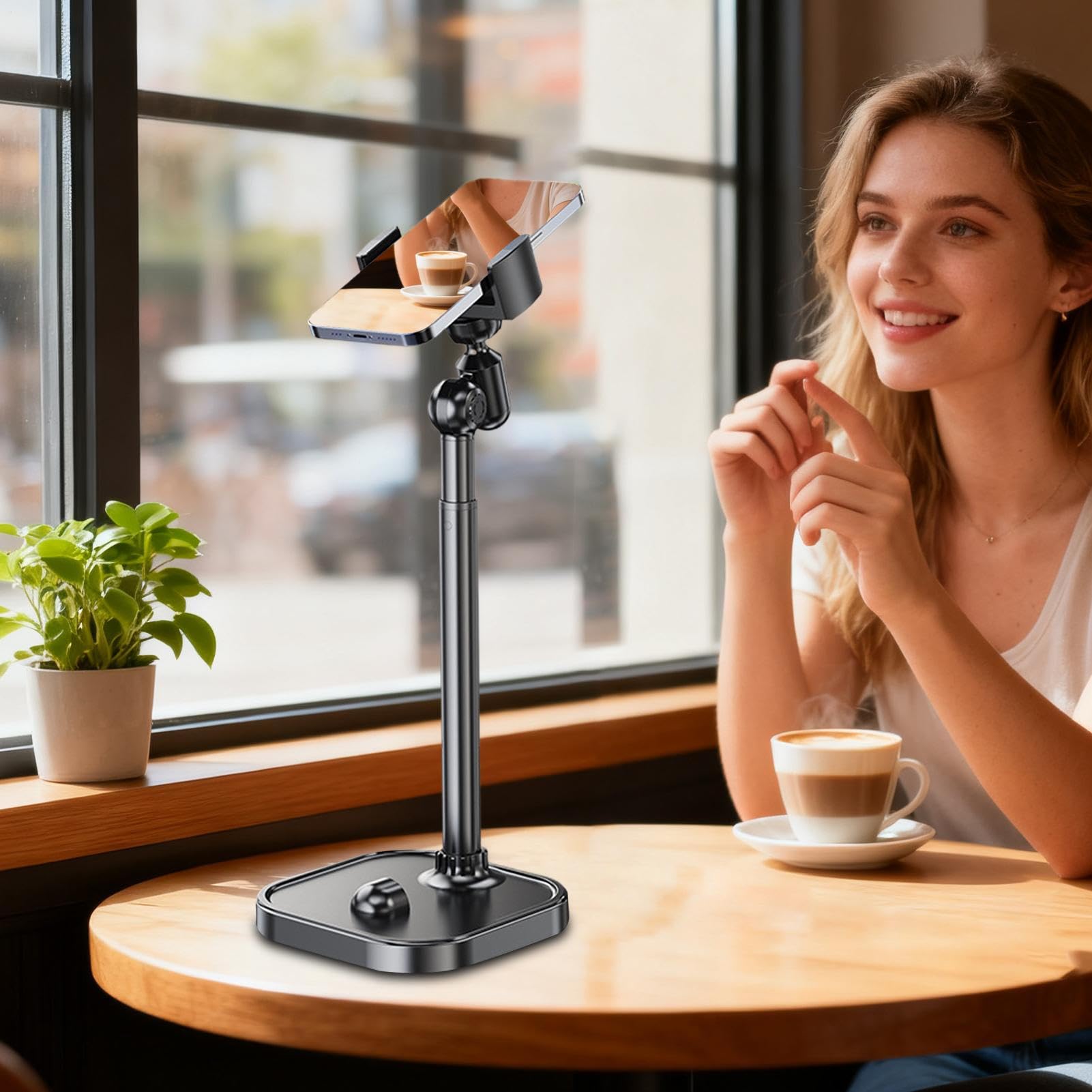 Support de smartphone pour bureau, antidérapant, angle magnétique, réglable en hauteur, accessoires | Support pour smartphone, appels vidéo, enregistrement d'appels, fitness à domicile, entraînement