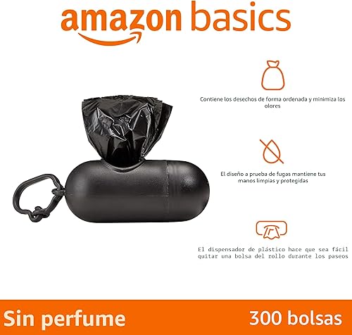 Miniatura 2 de Yaxa Basics Bolsas para excrementos de perro con dispensador, 300 unidades, mejoradas para una garantía de impermeabilidad, sin aroma, incluye