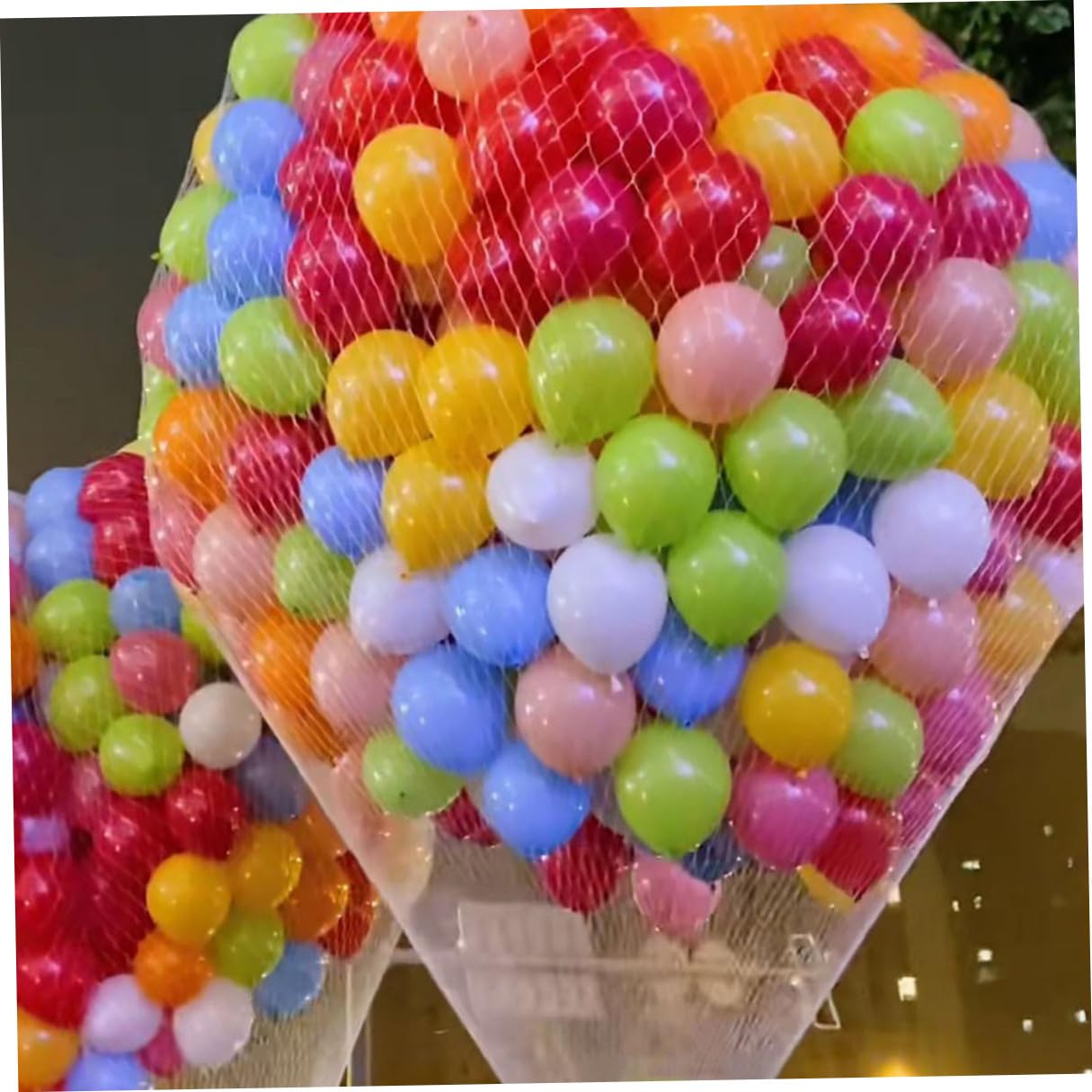 NUOBESTY Filet de Lâcher de Ballons Blanc en Pp, 2 Ensembles, Facile à Utiliser et Polyvalent pour Décoration et Célébrations Festives