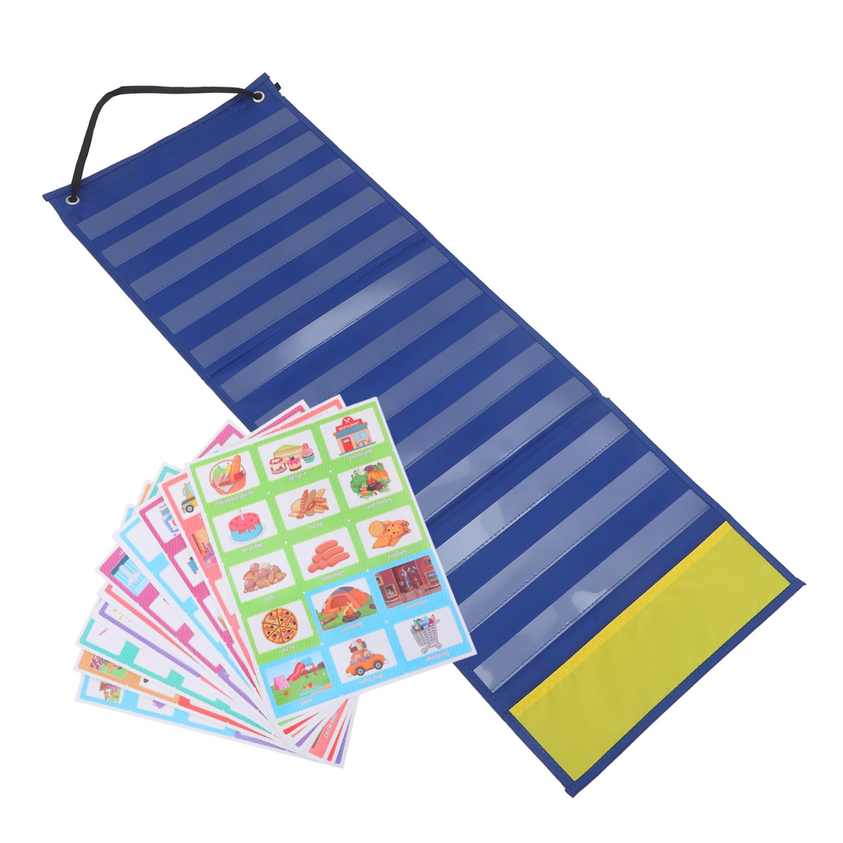 ZUNOXAZ Tabla Formación Casa Niños Calendario Visual para en y para Escuela de Tareas Azul de Poliéster y Pvc de Hábitos y Desarrollo de Rutinas