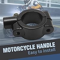 Vista 7 de Adaptador con abrazadera para espejo de motocicleta, de 1 pulgada 25 mm. Rosca para espejo de 10 mm, para manillar negro