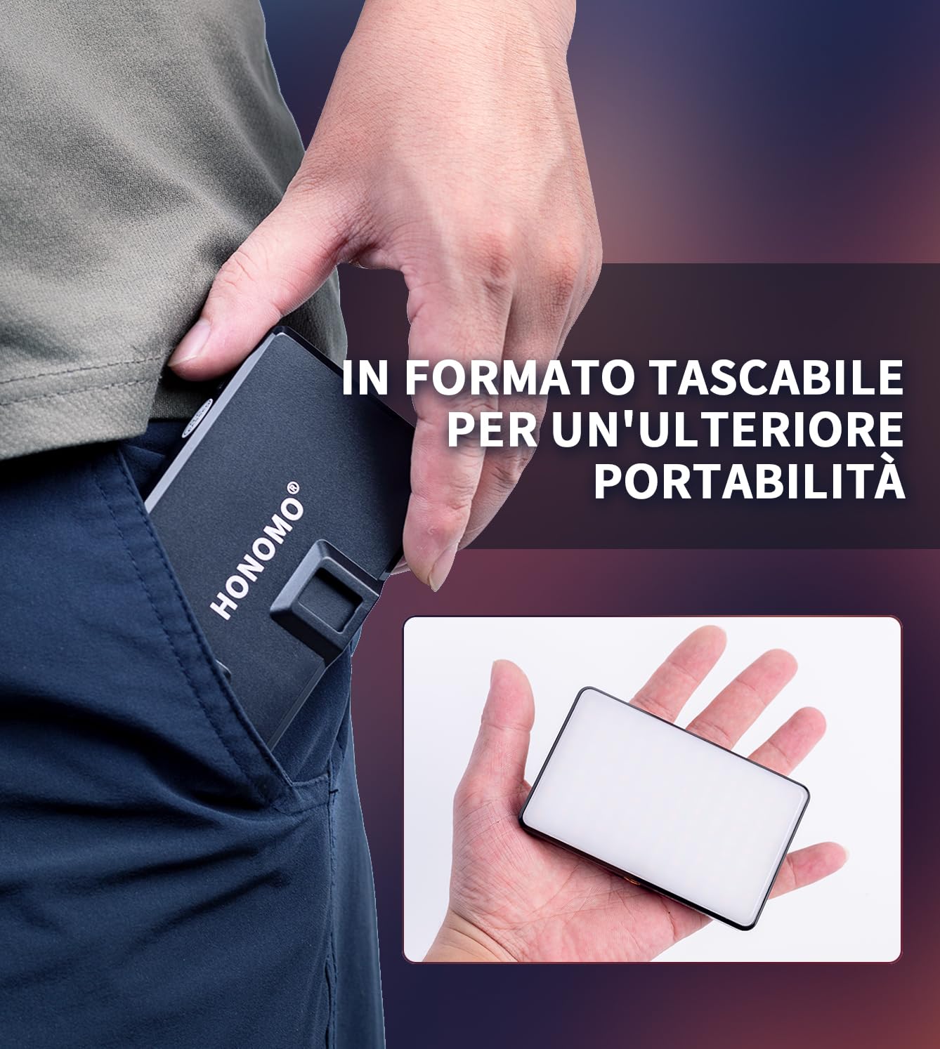 3000mAh Luce per Selfie Ricaricabile, di dimensioni tascabili, Clip On, Compatibile con Telefono, Fotocamera e Laptop per Immagini,Video,Tiktok Live Streaming,Riunioni Zoom, con Tasca per il Trasporto
