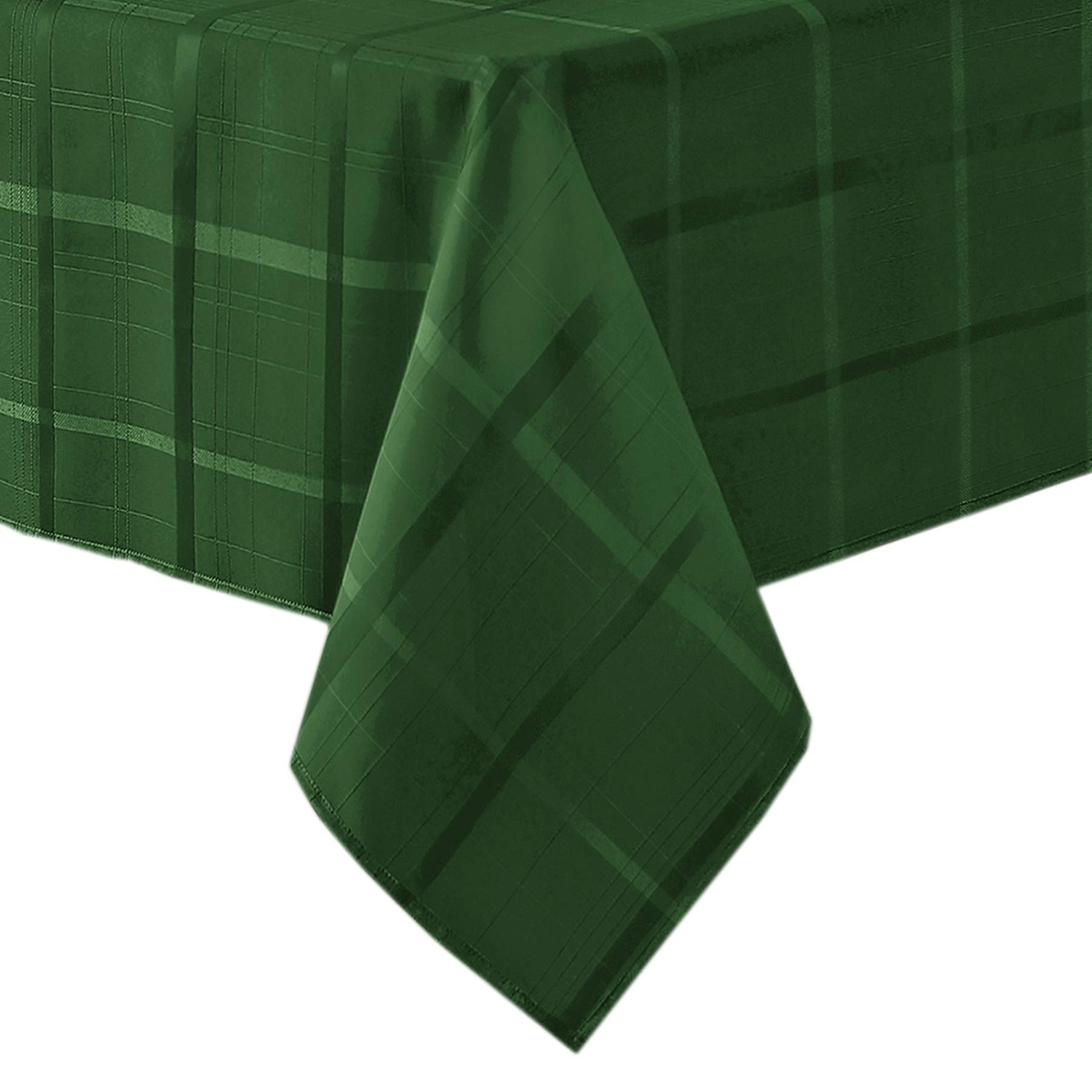 Newbridge Nappe De Noël élégante En Tissu à Carreaux, 100 % Polyester, Pas De Repassage, Résistante Aux Salissures, 228,6 Cm, Vert Chasseur
