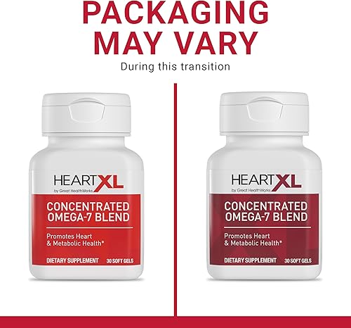 Miniatura 4 de HeartXL Omega-7 Blend Apoyo a la salud cardiovascular - Promueve el metabolismo saludable - Suplemento de salud cardíaca sin gluten - 30 geles suaves
