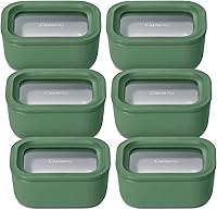 Vista 46 de Caraway Set de 2 piezas de recipientes de vidrio para almacenamiento de alimentos - (2) recipientes de vidrio de 1.75 tazas - Vidrio recubierto