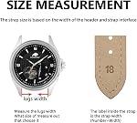 BISONSTRAP Elegant Leather Watch Straps, Quick Release, Watch Bands for Women and Men, Compatible with Watch Lug of 12mm 14mm 15mm 16mm 18mm 20mm