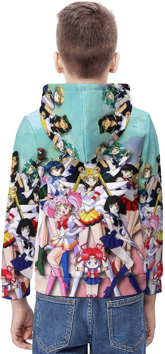 美少女戦士セーラームーンCosmos 月野うさぎ パーカー キッズ ファスナー トレーナー 長袖通学 ティーンエイジャー おしゃれ