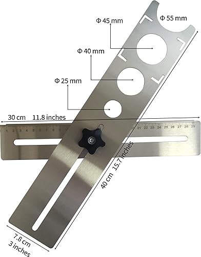 Miniatura 3 de Localizador de agujeros de baldosas de cerámica, herramienta de perforación universal de acero inoxidable para toma de corriente de receptáculo de