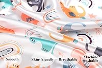 Vista 2 de Juego de sábanas de moisés, 2 unidades de satén ultra suave de seda para rectángulo, reloj de arena, oval, colchón de moisés protector