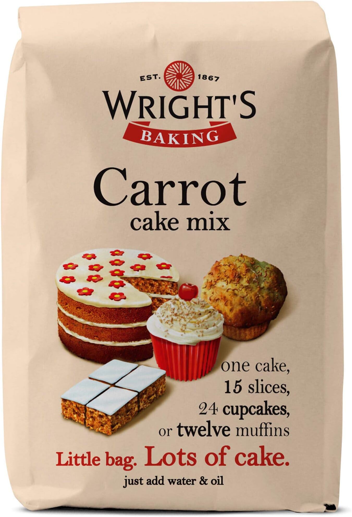 Wrights Carrot Cake Mix, 500g.
