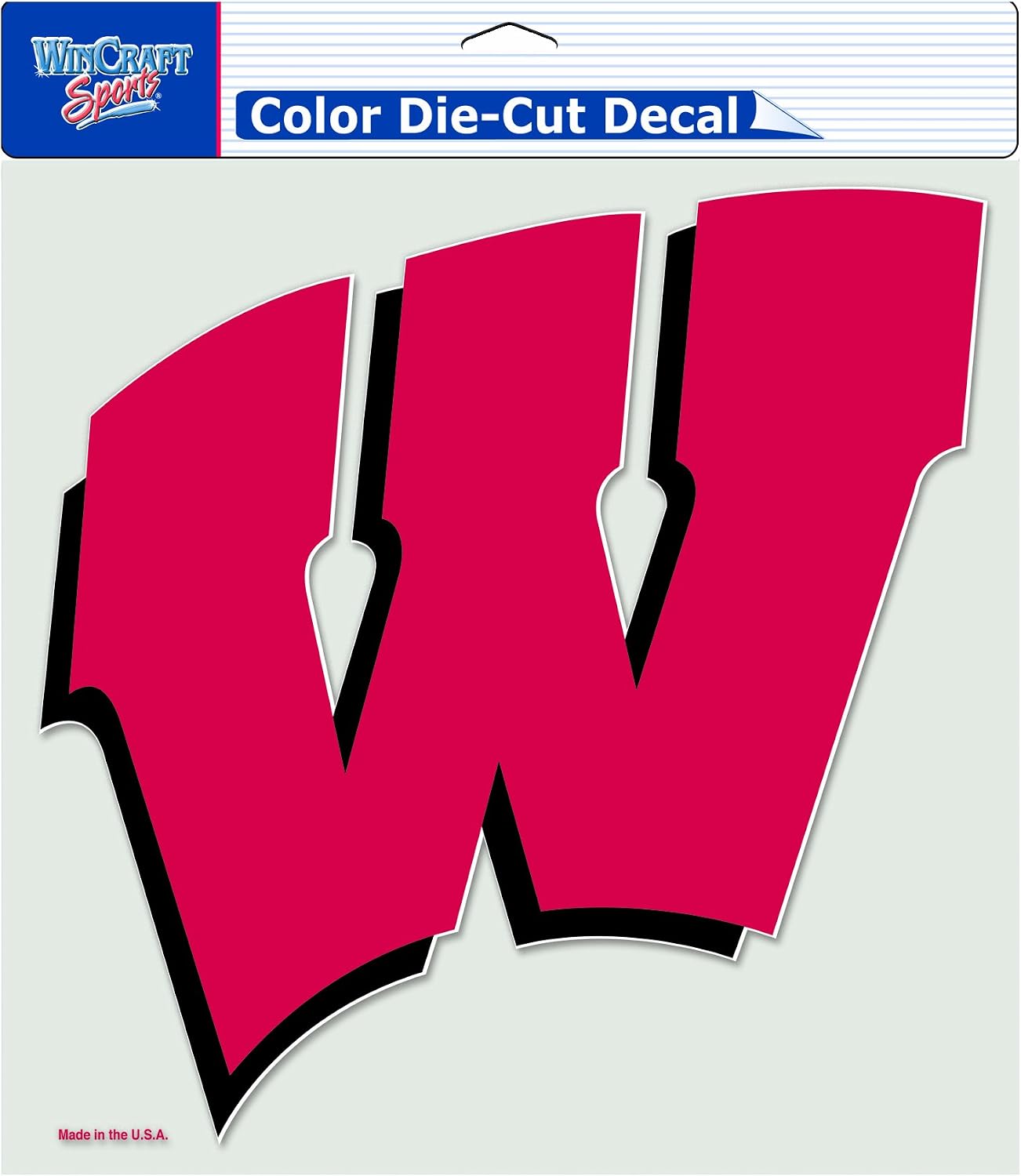 NCAA Wisconsin Badgers 8-by-8 Inch Diecut Colored Decal