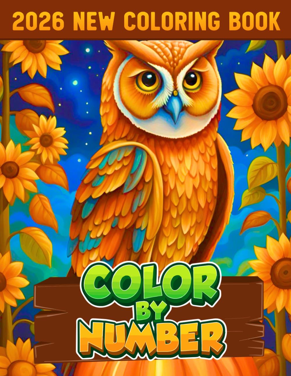 2026 New Color By Number Coloring Book: Large Print Color By Number Coloring Book for Adults and Seniors Featuring Flowers, Birds, Butterflies, Animals, and Relaxing Nature Scenes.