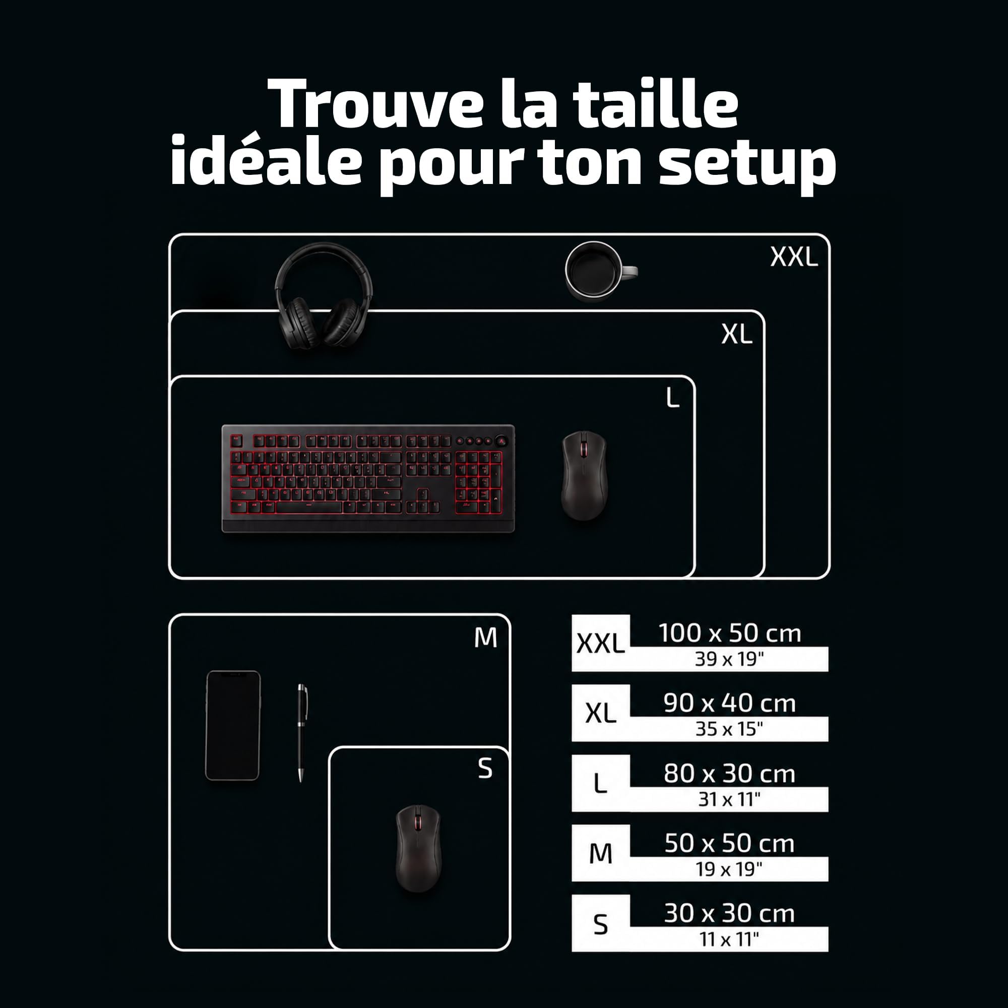 Tilt Tappetino Mouse XXL 100x50 cm | Antiscivolo Sottomano Scrivania | Impermeabile Tappetino Mouse Gaming | Accessori Scrivania Ufficio e PC | Tappetino Scrivania Grande (Cosmic Forest)