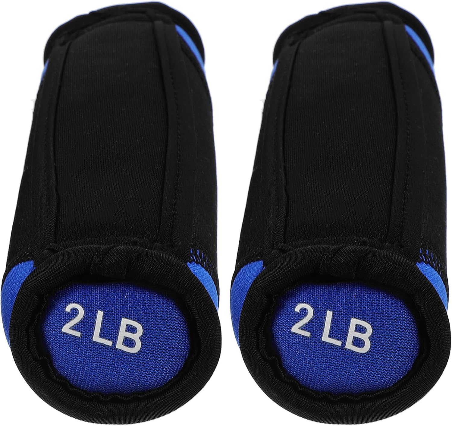Soft Dumbbell Hand Weights 2lb Pair Blue Running Sandbag Fitness Equipment for Home Exercise and Arm Toning