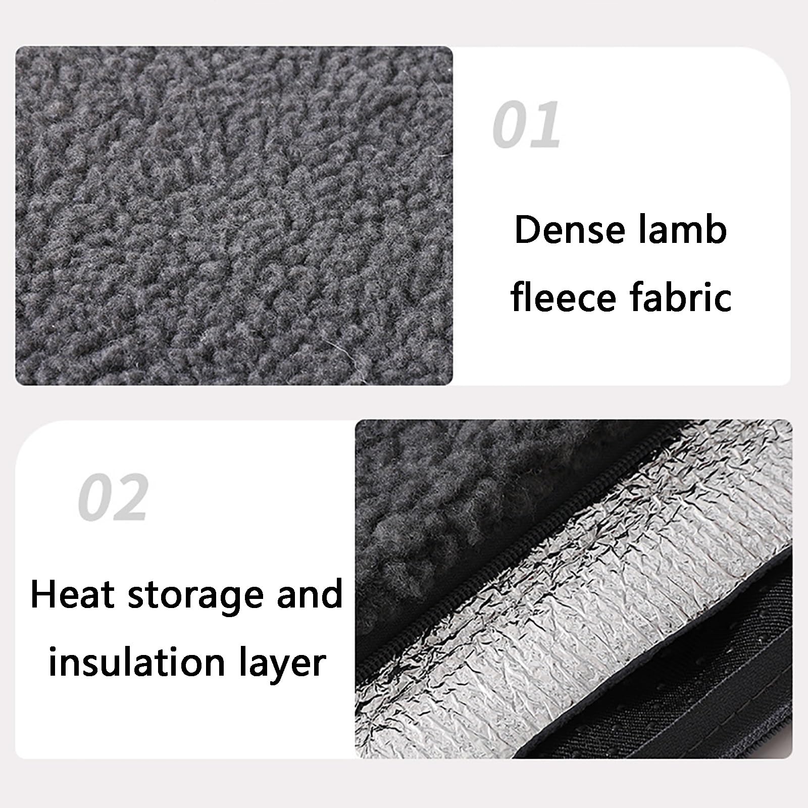 2 Stück, Selbstheizende Katzendecke, Selbstheizende Hundedecke, Abnehmbar und Waschbar, Warm und Bequem, für Den Innen- und Außenbereich Geeignet(White,Large)