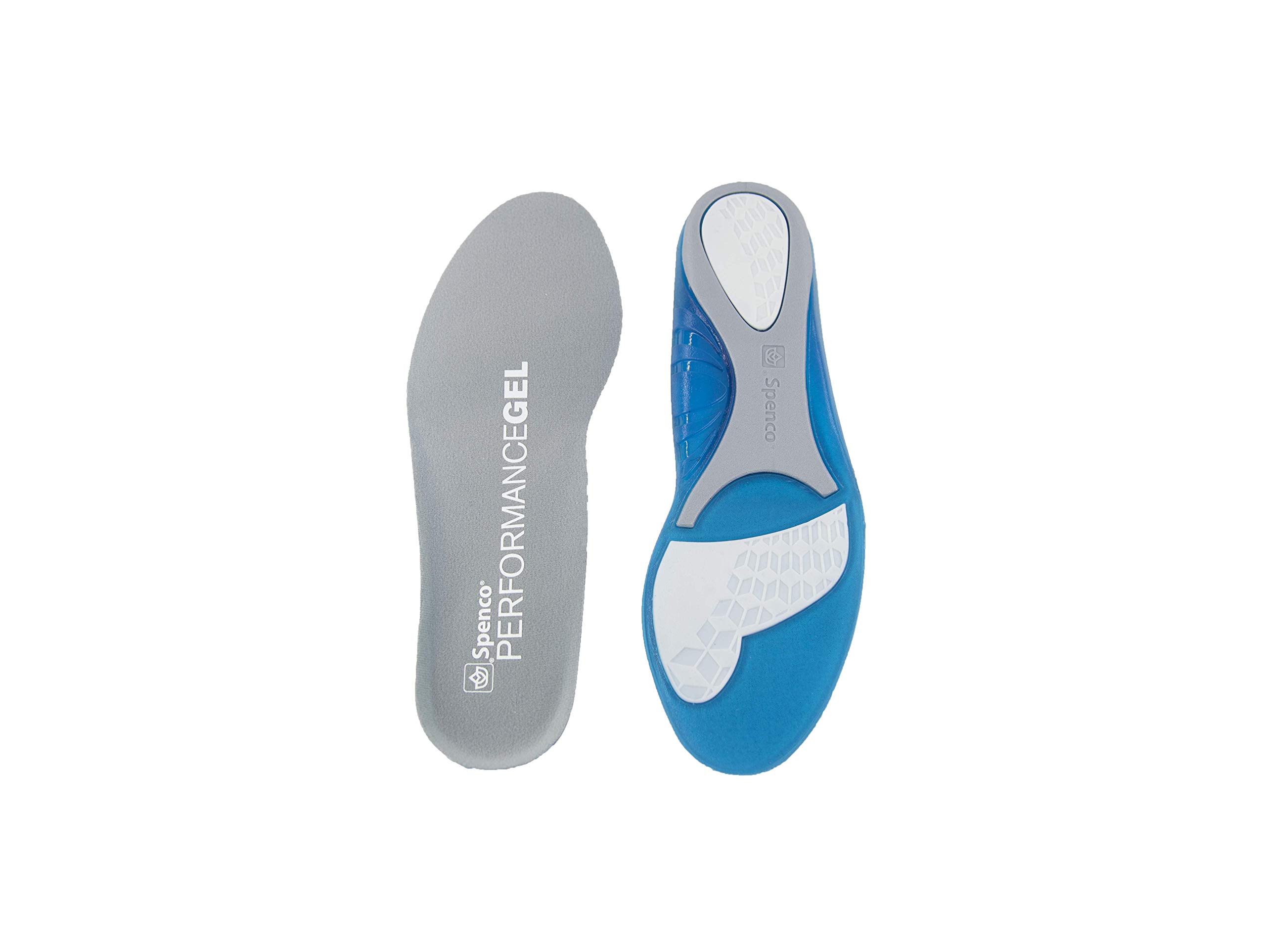 Spenco Performance Gel Insoles – Full-Length Comfort & Support for Athletic & Everyday Use | Shock Absorption, Arch Support, and Moisture Control | For Men & Women, Trim-to-Fit Design