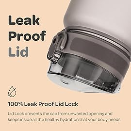 Hydracy Water Bottle with Time Marker - 500 ml 17 Oz BPA Free Water Bottle - Leak Proof & No Sweat Gym Bottle with Fruit Infuser Strainer - Ideal for Fitness or Sports & Outdoors