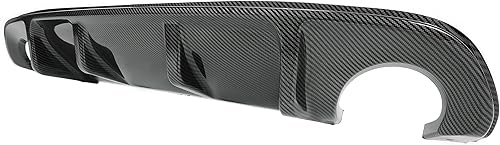 Vista 27 de KUAFU Difusor trasero compatible con Infiniti Q50 2014-2017 4 puertas parachoques parachoques alerón plástico brillante negro