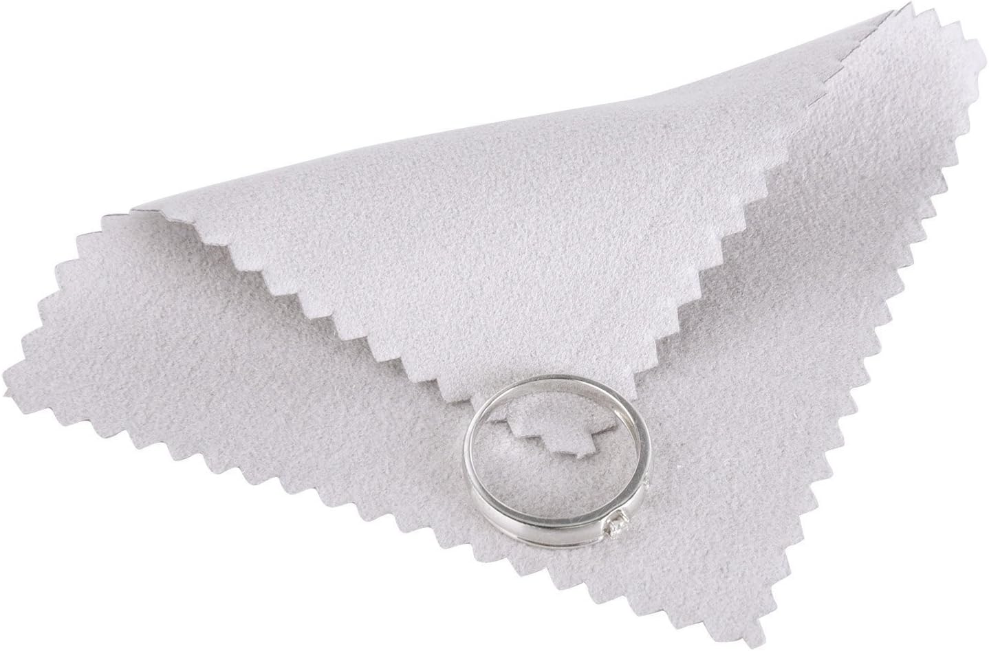 Outus Jewelry Cleaning Cloth Polishing Cloth for Sterling Silver Gold Platinum, 50 Pack (Grey) : Clothing, Shoes & Jewelry