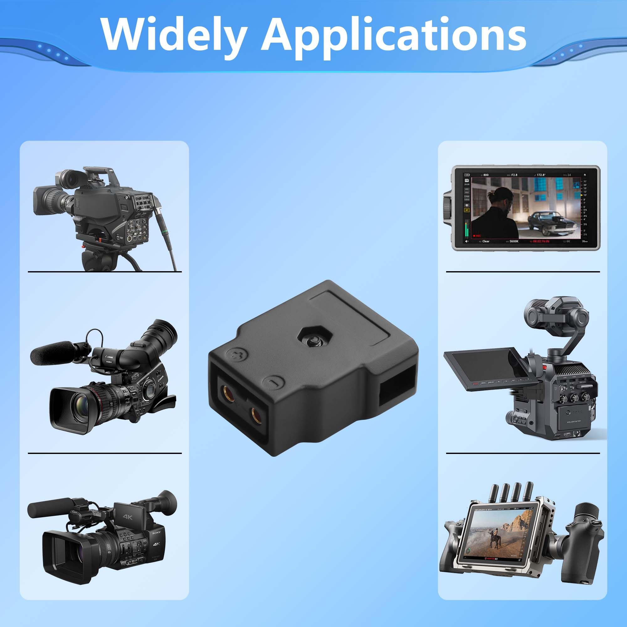 CERRXIAN 4 sztuki gniazda D-Tap, złącza DIY, gniazdo D-Tap-P-Tap, gniazdko z baterią DSLR-Anton-Bauer-IDX-V-Mount-Gold-Mount, adapter zasilający do kamery ARRI-RED