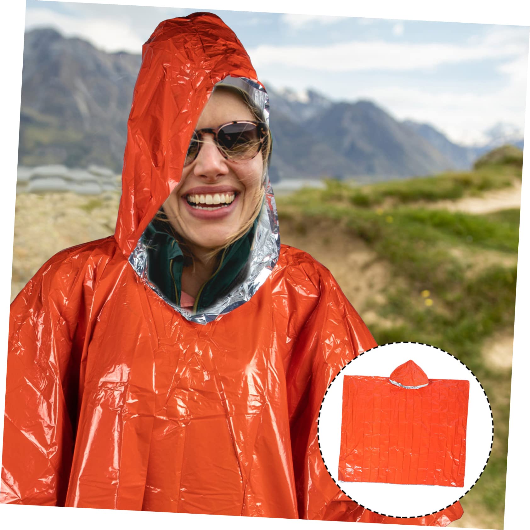 4piezas Ponchos Impermeables De Emergencia para Ciclismo Al Aire para Escalada De Emergencia para Acampar Poncho De Lluvia para Adultos Impermeables para Mujeres