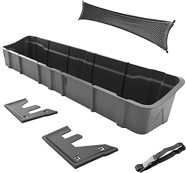 MaxMate Underseat Storage Box Compatible with 2015-2026 Ford F-150; 2017-2026 F-250 F-350 SD Supercrew Cab, Rear Under Seat Extra Cargo Store Organizer | CB5F2228MX