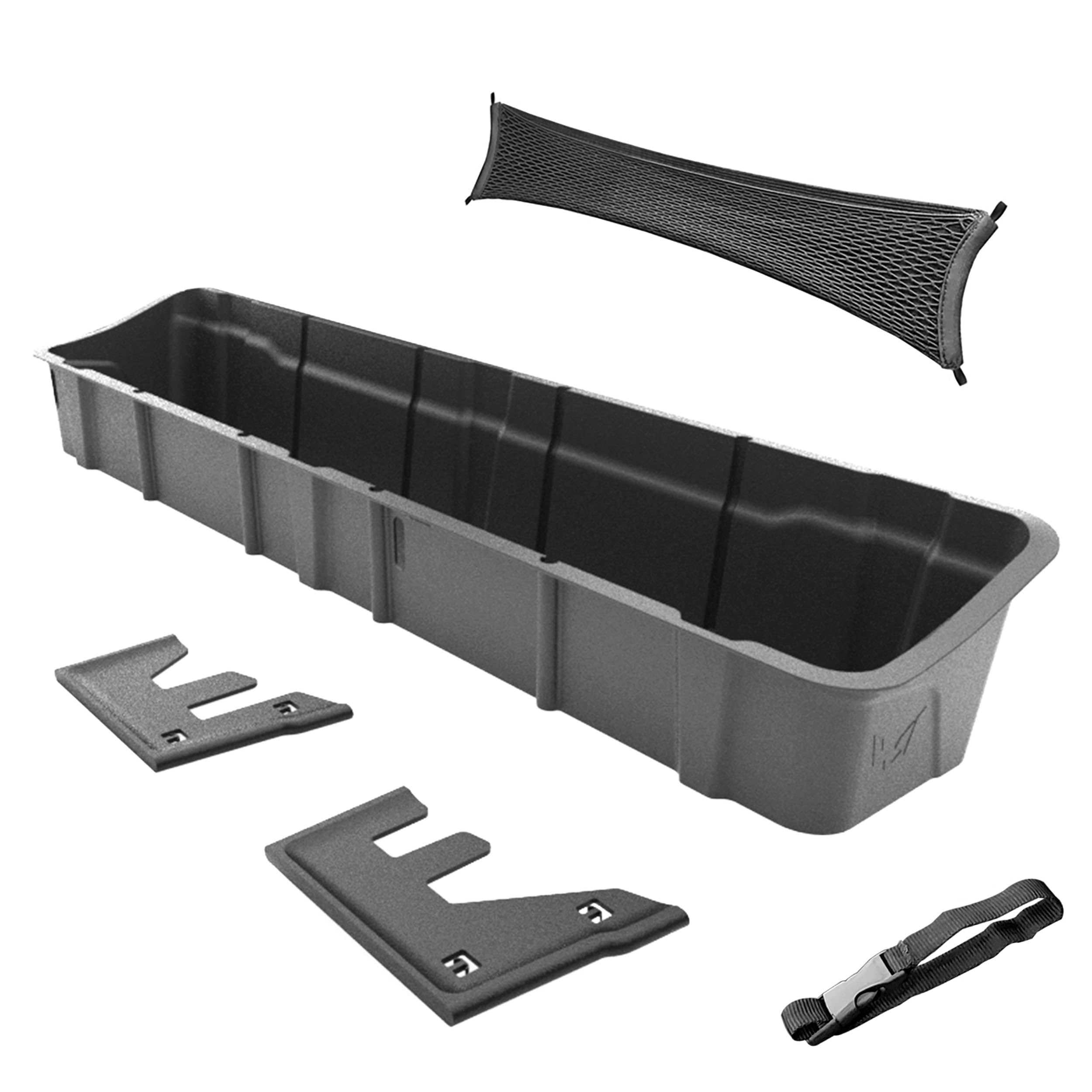MaxMate Underseat Storage Box Compatible with 2015-2026 Ford F-150; 2017-2026 F-250 F-350 SD Supercrew Cab, Rear Under Seat Extra Cargo Store
