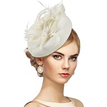 Zinniday Women 2026 Derby Hat - Classic Victoria Kentucky Fascinator 1920s Tea Party Hats with Hair Clip for Lady Woman
