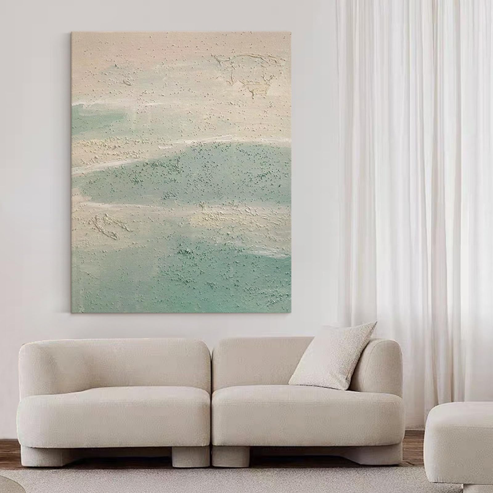 Peinture à l'huile pour habiller un grand mur vide tableau relief Wabi-Sabi