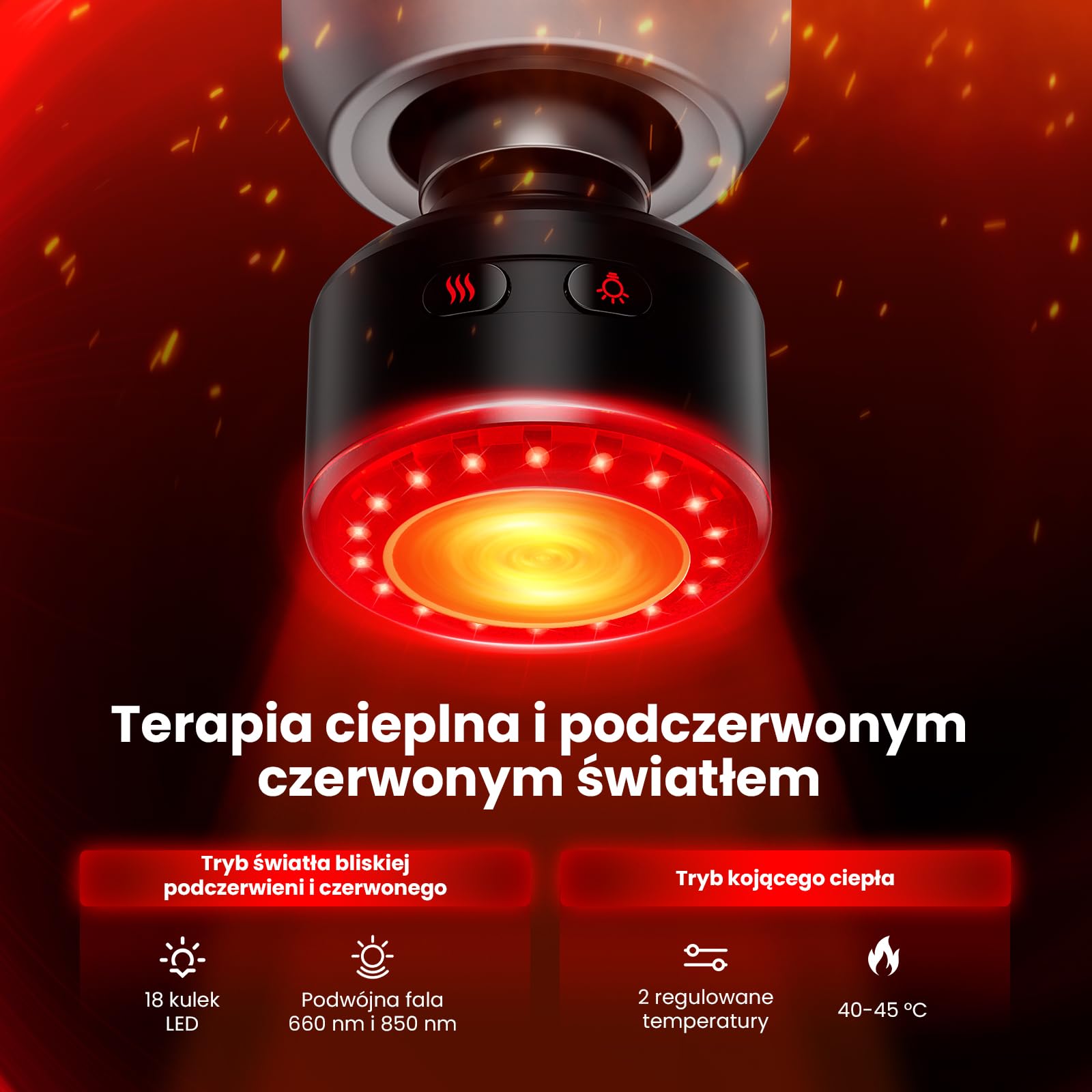 BOB AND BRAD C2 Ultra Pistolet do Masażu z Funkcją Ciepła i Podczerwieni, Pistolet do Masażu Tkanek Głębokich, Przenośny Masażer Mięśni do Domu, Biura i Regeneracji po Treningu