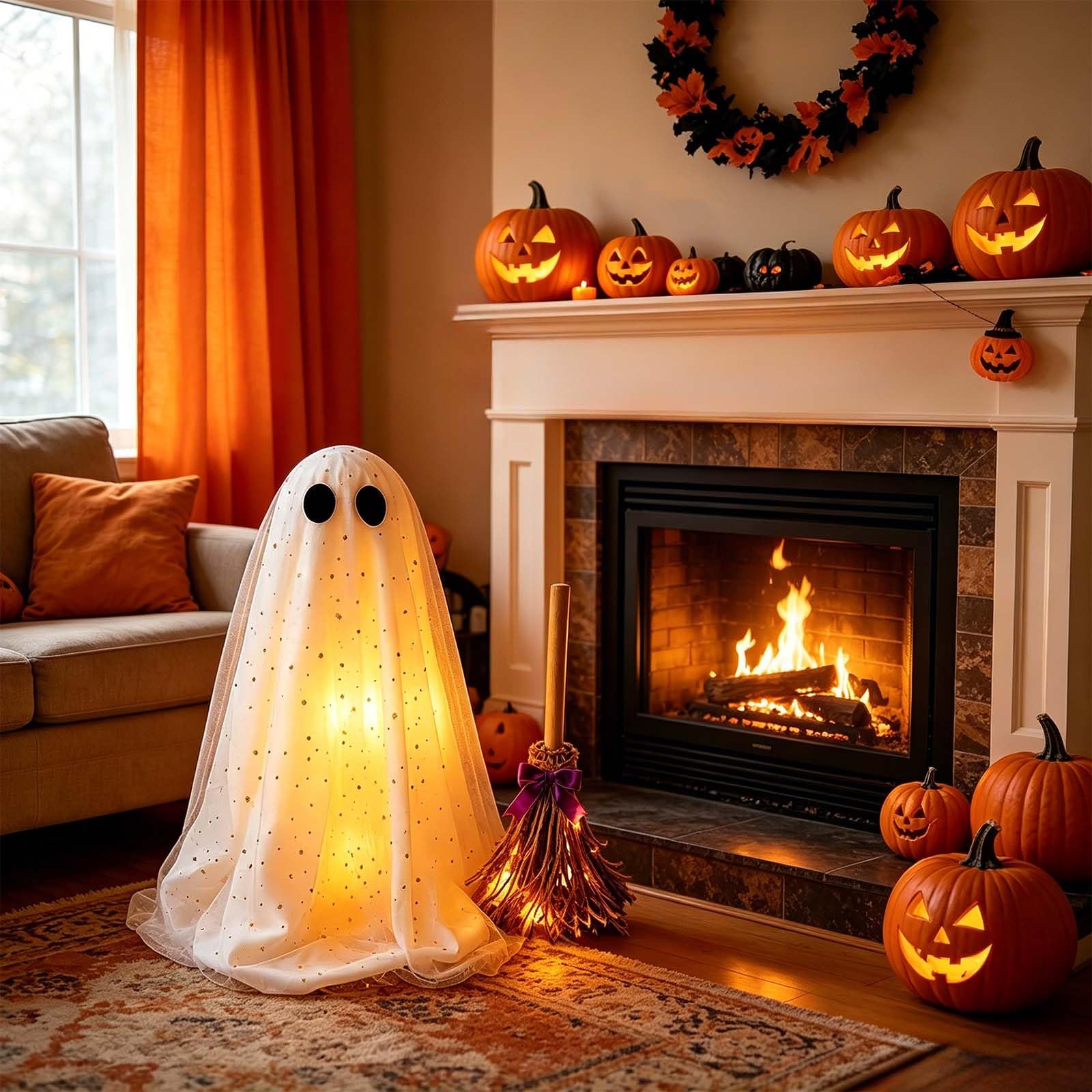 Set di bacchette di Halloween Decorazione da tavolo estetica in peluche ricamato Accessori per feste e fotografia Articolo per la casa e le vacanze Tavolo Unghie (One Size)