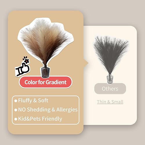 Miniatura 4 de ZIFTY Decoración de Hierba de Pampas Plateada 6 Piezas 17" Pompas Falsas Esponjosas Hierba Pomposa Artificial Flor Falsa Junco Hierba de Caña para