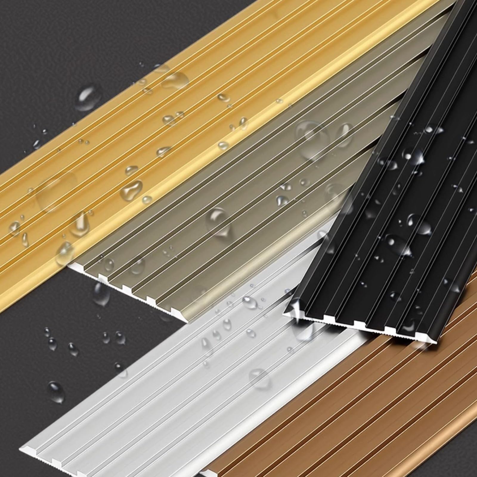 Nez de marche imperméable en aluminium pour sécuriser l'escalier de la maison
