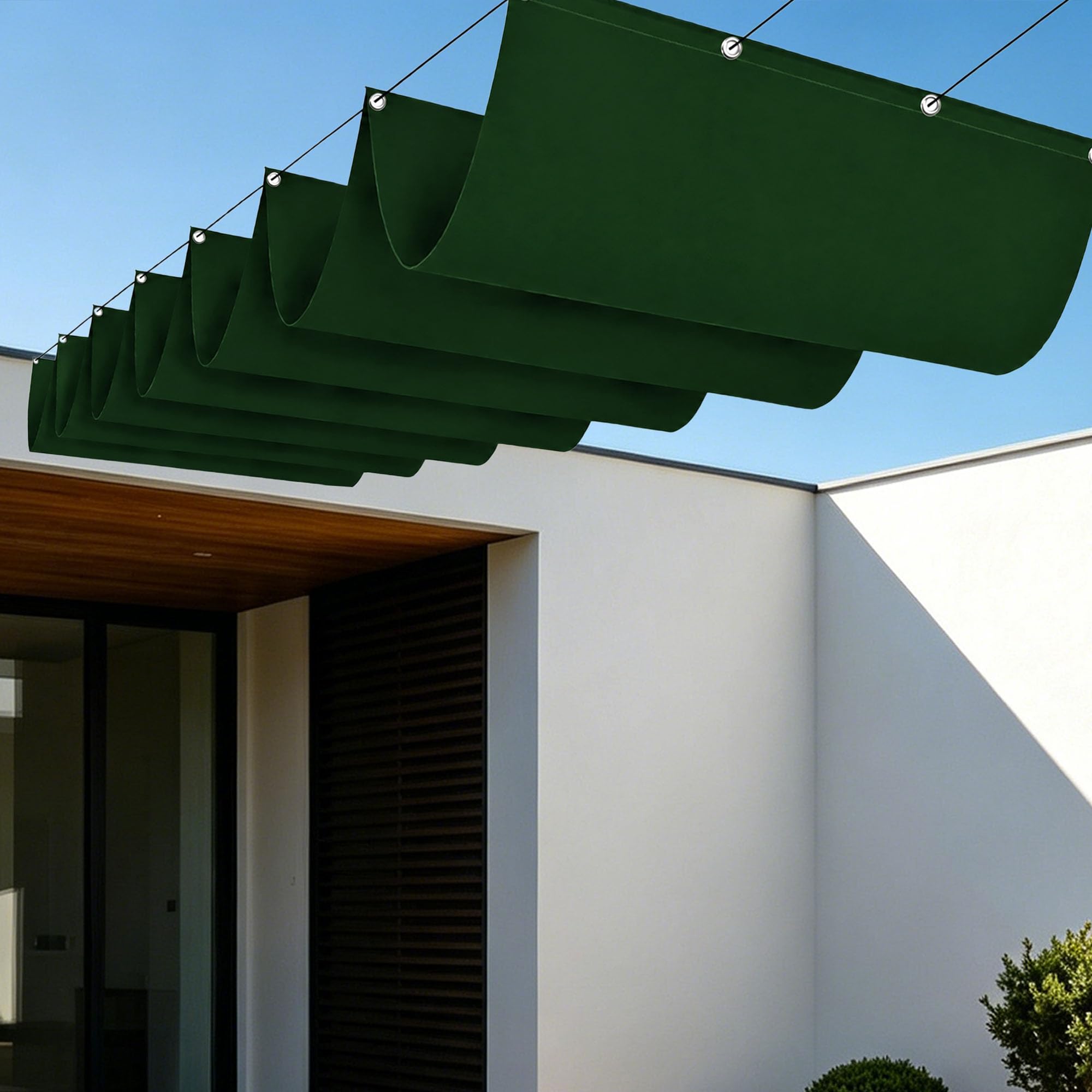 Voile ombrage vague pour sublimer votre terrasse et créer un coin frais au jardin