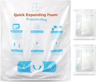 15” x 18” 2 PCS TONESPAC Instant Pack Quick Expanding Foam X-100 Packaging Bag for Packaging and Shipping