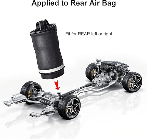 Miniatura 4 de Nifeida 2513200025 bolsas de resorte de suspensión de aire traseras compatibles con Mercedes Benz R320 2007-2009, R350 2006-2013, R500 2006-2007,