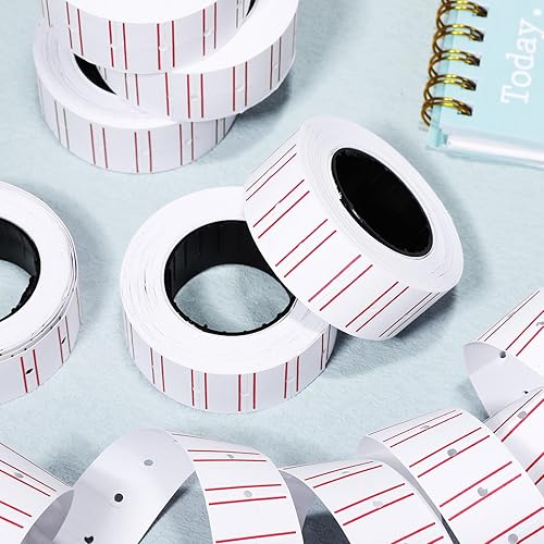 Miniatura 7 de Ciieeo 1 rollo 6000 etiquetas de precio blanco precio máquina etiquetas adhesivas para etiquetas, etiquetas adhesivas para precios y fechas,