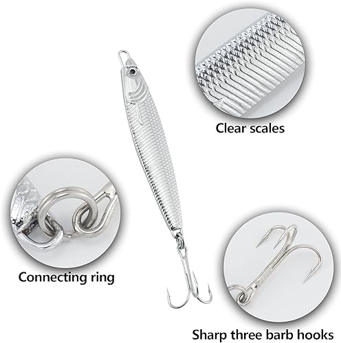 Miniatura 4 de Dr.Fish Plantillas de pesca Cuchara de jigging Cuchara de agua salada Señuelo de pesca Casting Cuchara de metal Surf Pesca Caballa Striper Señuelos