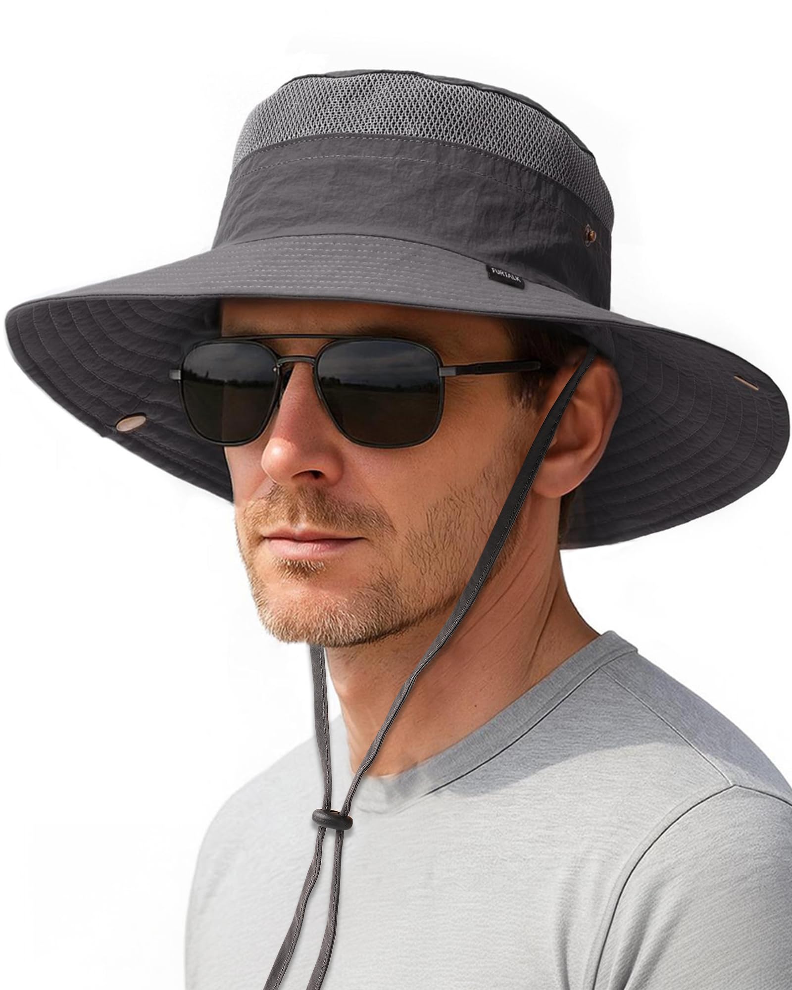 FURTALK Sun Hats for Men Women Fishing Hat UPF 80+ Breathable Wide Brim Hiking Summer UV Protection Bucket Hats