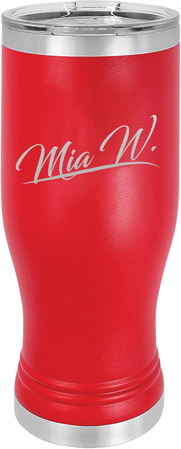 Personalized 20oz. Vacuum Insulated Stemless Pilsner Tumbler (Light Blue)