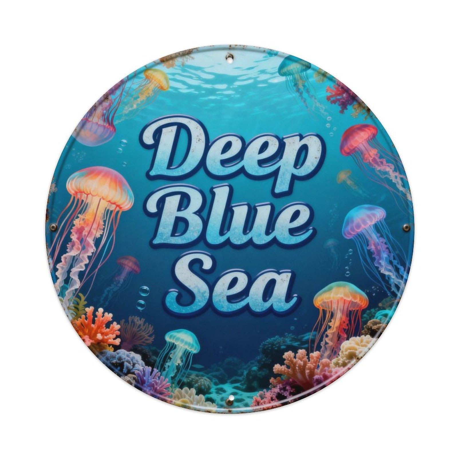 Deep Blue Sea Metal Tin Sign Plaque
