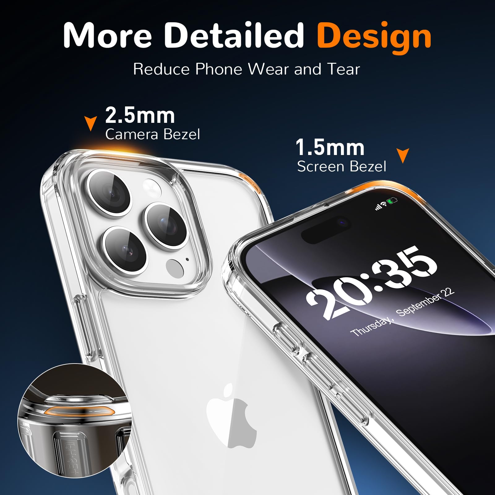 Clear Case for iPhone 15, Ultra Thin, Shockproof TPU Cover, Anti-Yellowing, Crystal Clear, Phone Case for Apple iPhone 15 - Clear — view 417