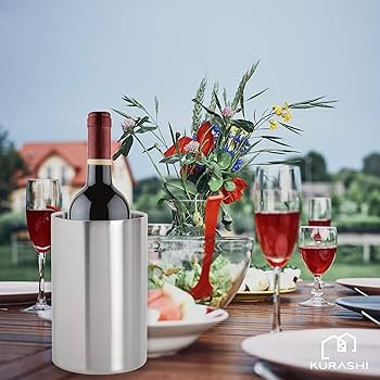 Amazon | KURASHI ワインクーラー 卓上 ステンレス 二重構造