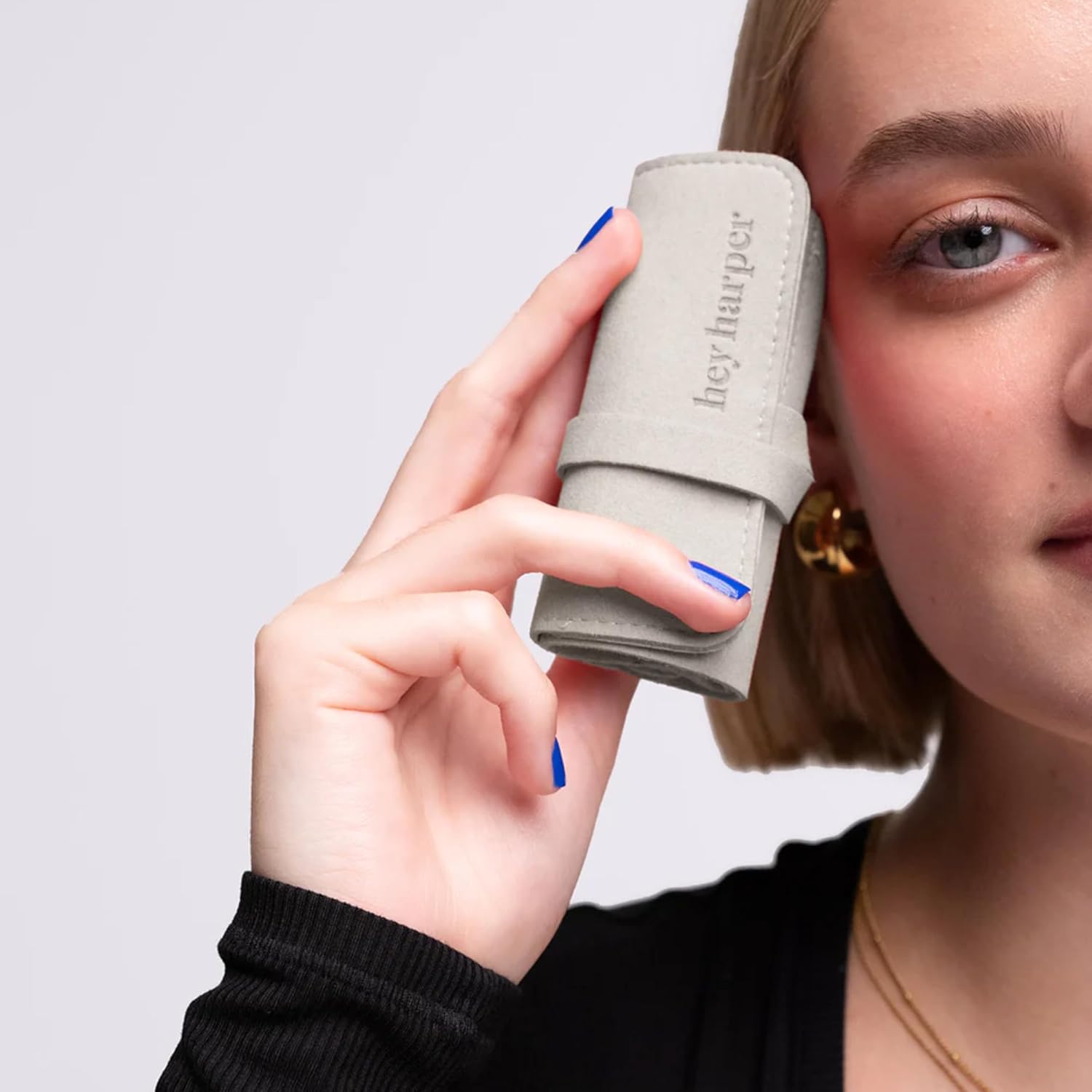 Hey Harper Travel Jewelry Organizer Roll – Compact Storage Pouch for Rings, Earrings, Necklaces & Bracelets – Foldable Case for Women (Included Only Roll) (Slate) - Image 2