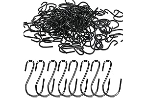 2 Inch Black S Hooks, Heavy Duty Small S Hooks for Hanging,...