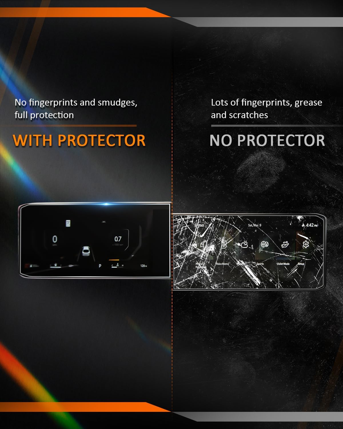 CDEFG (6Pcs for 2025 2026 Kia K5 Screen Protector, 12.3 Inch Touchscreen + Gauge Cluster+ AC, 2025+ K5 (LXS, GT-Line, GT, EX) Accessories Split 6Pcs Nano Film