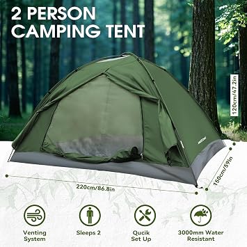 JAICOM 1-4 Man Tent, Backpacking Tent for Camping, Easy Setup, Lightweight